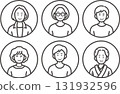 高級女性圖示插圖集 - 僅線條圖 131932596