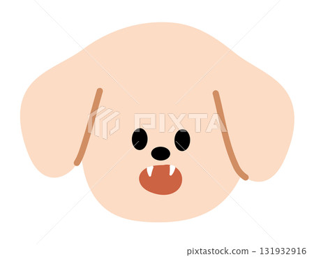 Illustration of puppy teeth out expression for cartoon characters, comic, pet shop, vet, emoji, mood, emotion, emotion, feeling, adopt, rescue animal, sticker, ready to bite, dog face, foster home 131932916