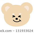 Illustration of teddy bear cute expression for cartoon character, comic, pet shop, vet, emoji, mood, emotion, emotion, feeling, zoo, souvenir shop, pin, animal brooch, sticker, icon, bear face shape 131933024