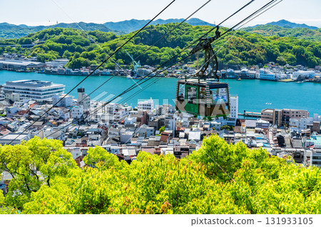 <Hiroshima Prefecture> Panoramic view of Onomichi cityscape and hilltop view <Hiroshima Prefecture> Panoramic view of Onomichi cityscape and hilltop view 131933105