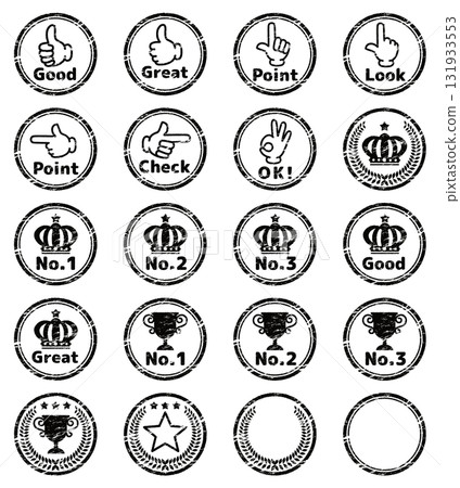 Monochrome stamp set 131933553