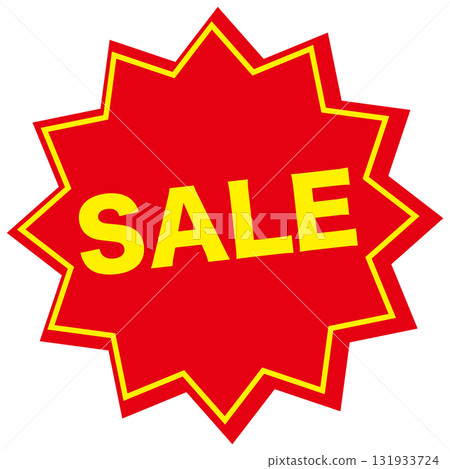 紅色銷售圖示的插圖 131933724