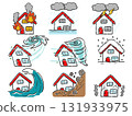 Housing damage illustration set vector 131933975