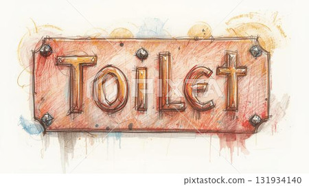 Mark of the toilet 131934140