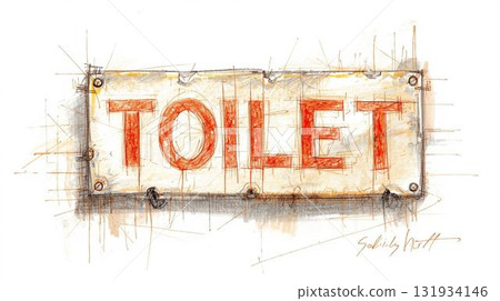 Mark of the toilet 131934146