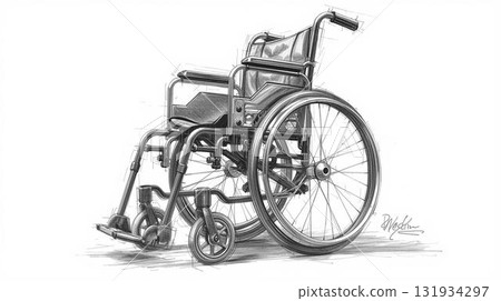 Wheelchair and grandmother 131934297