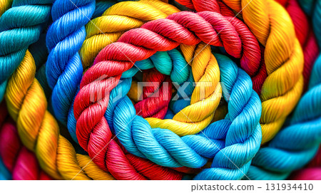 彩色螺旋繩背景 131934410