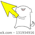 Dog with mouse cursor 131934916