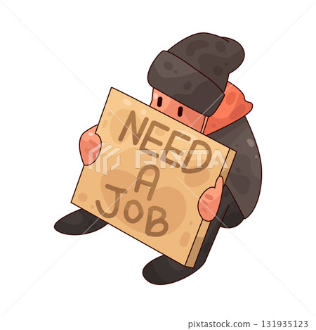 illustration of need a job 131935123