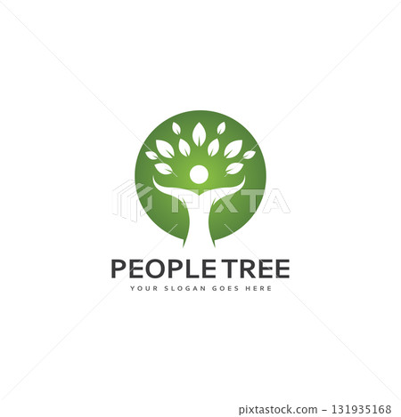 People Tree Vector Logo Template 131935168