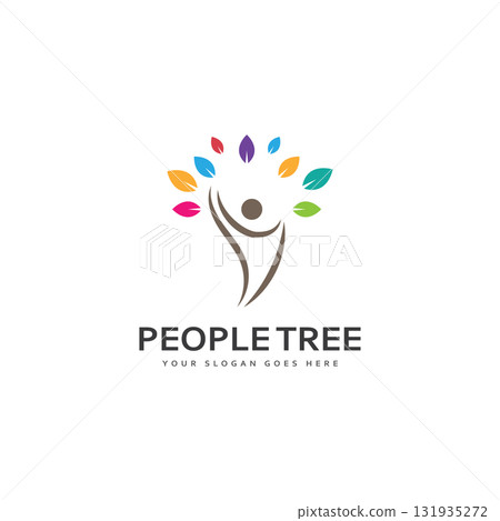 People Tree Vector Logo Template People Tree Vector Logo Template 131935272
