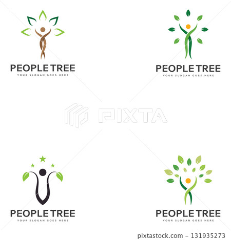 People Tree Vector Logo Template 131935273