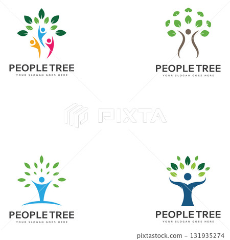 People Tree Vector Logo Template 131935274