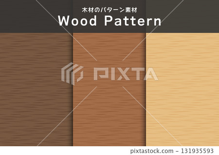 Wood background pattern material in 3 colors (dark brown, brown, light brown) 131935593