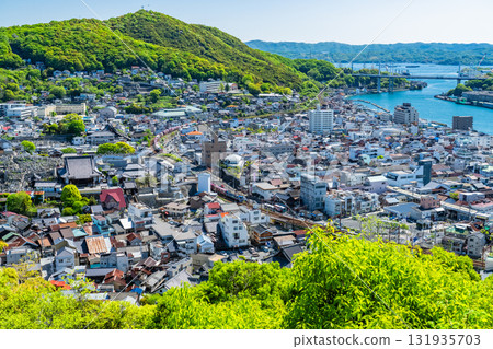 <Hiroshima Prefecture> Panoramic view of Onomichi cityscape and hilltop view 131935703