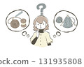 一位女士對編織感到疑惑的插圖 131935808