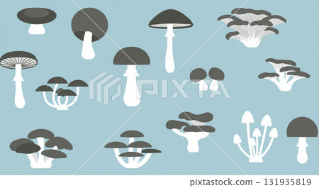 暖心的秋季蘑菇背景 131935819