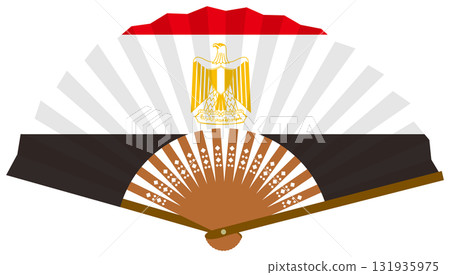 Egyptian flag fan Egyptian flag fan 131935975