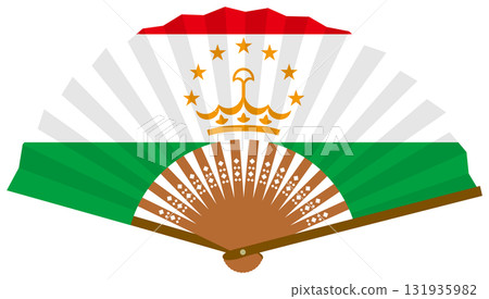 塔吉克國旗扇 塔吉克國旗扇 131935982