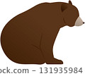 Side view of a sitting bear 131935984