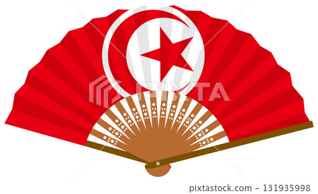 Tunisian flag fan 131935998