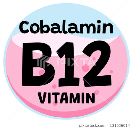 Vitamin B12 Cobalamin Icon in Flat Vector Style Vitamin B12 Cobalamin Icon in Flat Vector Style 131936014