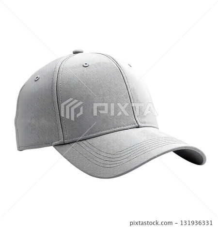 Stylish gray baseball cap for branding projects and apparel designs, ideal for promotional materials and athletic wear concepts needing a modern touch Stylish gray baseball cap for branding projects and apparel designs, ideal for promotional materials and athletic wear concepts needing a modern touch 131936331