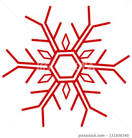 大紅色雪花 大紅色雪花 131936340