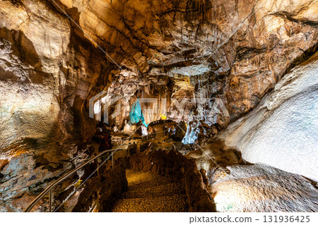 Mira de Aire Caves, Grutas de Mira de Aire at Leiria, Portugal. A set of limestone caves in Porto de Mos 131936425