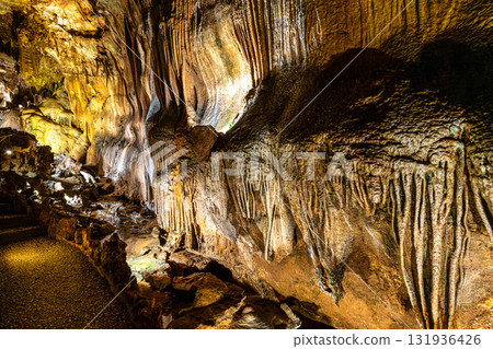 Mira de Aire Caves, Grutas de Mira de Aire at Leiria, Portugal. A set of limestone caves in Porto de Mos 131936426