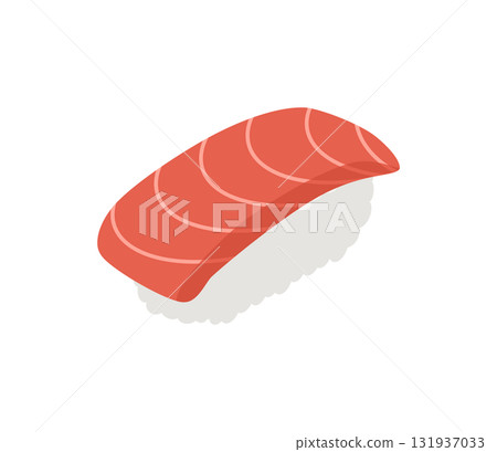 簡單的金槍魚壽司插圖向量 131937033