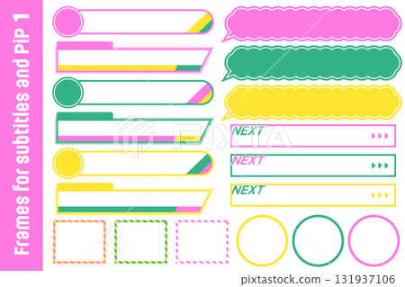 TV/Video: Pop and colorful caption base TV/Video: Pop and colorful caption base 131937106