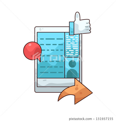 illustration of Social Media illustration of Social Media 131937155