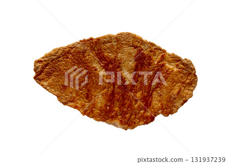 Flat croissant isolated on white background with clipping path, 131937239