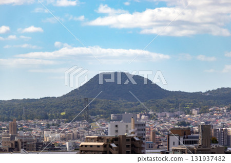Mount Kabuto and the surrounding cityscape seen from the north, Hyogo Prefecture 131937482