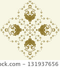 Damask Vector Background With Arabesques in Oriental Style 131937656