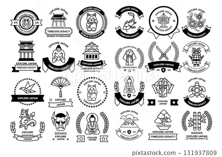 A collection of Japanese symbols and designs A collection of Japanese symbols and designs 131937809