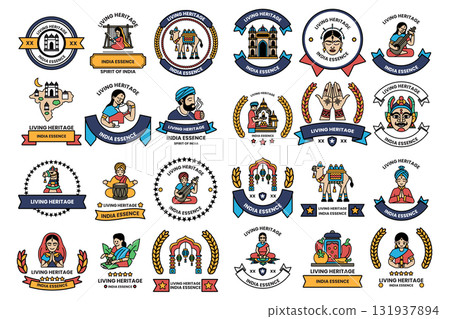 A collection of black and white images with a variety of symbols and designs A collection of black and white images with a variety of symbols and designs 131937894