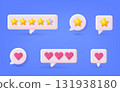 Five Star Feedback and like. Vector customer review concepts. Reviews stars with good and bad rate and text. 3D Web Vector Illustrations. Five Star Feedback and like. Vector customer review concepts. Reviews stars with good and bad rate and text. 3D Web Vector Illustrations. 131938180