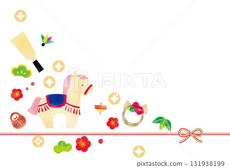 馬年賀年卡素材2 131938199
