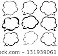 Simple speech bubble set 131939061