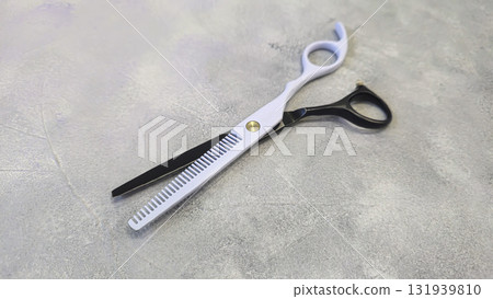 Special hairdressing scissors and comb. Professional equipment. Special hairdressing scissors and comb. Professional equipment. 131939810