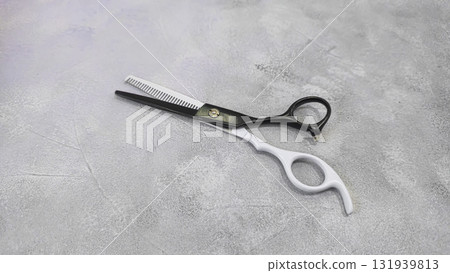 Special hairdressing scissors and comb. Professional equipment. Special hairdressing scissors and comb. Professional equipment. 131939813
