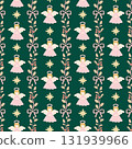 聖誕天使無縫圖案 131939966