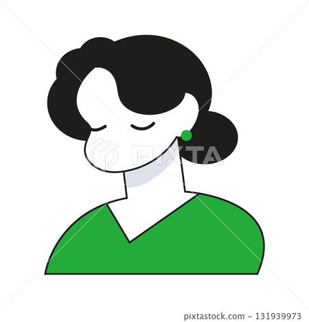 Simple female upper body icon illustration Simple female upper body icon illustration 131939973