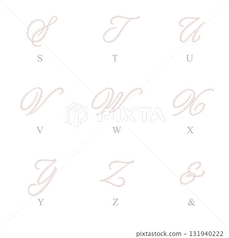 Pearl alphabet S-Z no shadow 131940222
