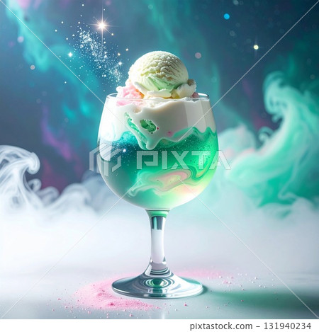 Cream soda and particles of light 131940234