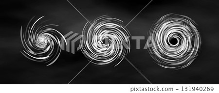 Realistic tornado hurricane funnel swirls, whirlwind cyclone for meteorology infographic, weather news. Global warming. Grayscale galaxy nebula. Danger storm alert disaster wind. Vector illustration. Realistic tornado hurricane funnel swirls, whirlwind cyclone for meteorology infographic, weather news. Global warming. Grayscale galaxy nebula. Danger storm alert disaster wind. Vector illustration. 131940269