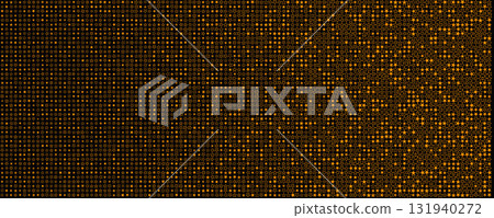 Gold Star Confetti Gradient On Black Background, Luxury Sparkle Pattern For Holiday, New Year, Christmas, Awards, Banners, Invitations, Wallpaper And Posters. Vector Illustration. 131940272