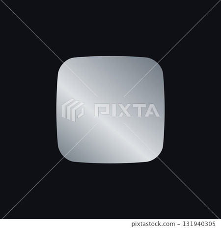 Original Squared Badge Sticker Label In Grey Holograph Gradient Style. Glossy Metallic Icon Logo Seal For Branding, Promo, Ecommerce UI, Shop Product Advertising. Vector Illustration 131940305